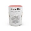 15oz Rescue Dog Mug, Illustrated Dog Breed Facts Coffee Mug, Vintage Dog Keepsake Gift