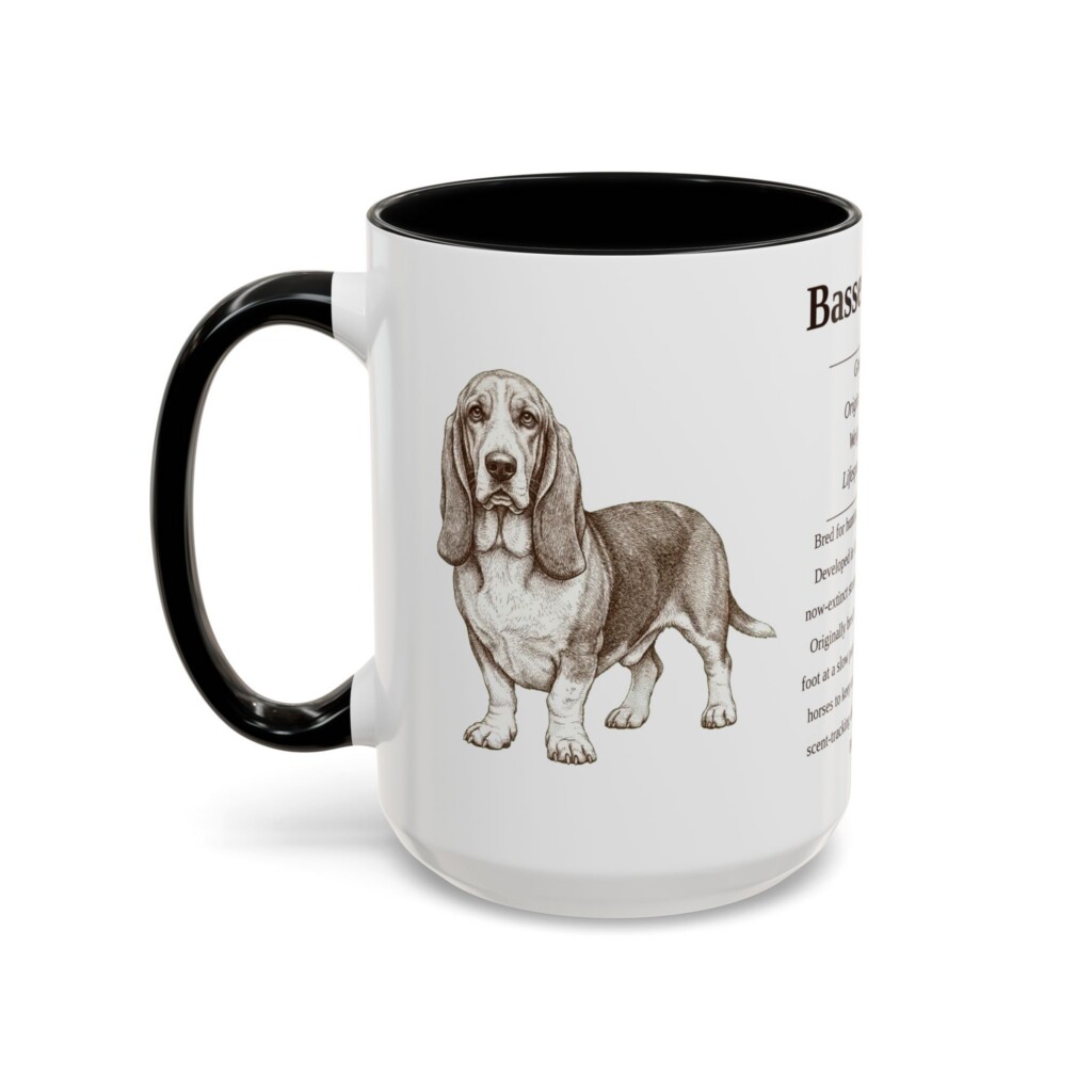 12098693359112430889_2048.jpeg 15oz Basset Hound Mug, Black, left side view