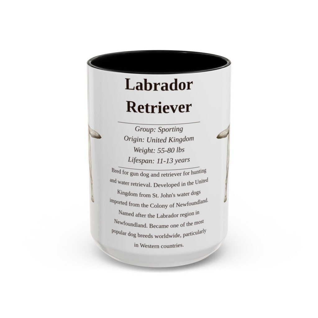 12128246543567783679_2048.jpeg 15oz Labrador Retriever Mug, Illustrated Dog Breed Facts Coffee Mug, Vintage Dog Keepsake Gift
