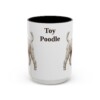 15oz Toy Poodle Mug, Vintage Dog Portrait Coffee Mug, Dog Lover Gift