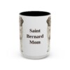 15oz Saint Bernard Dog Mom Mug, Vintage Sketch Coffee Mug, Dog Mom Gift