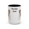 15oz Morkie Dog Dad Mug, Vintage Sketch Coffee Mug, Dog Dad Gift