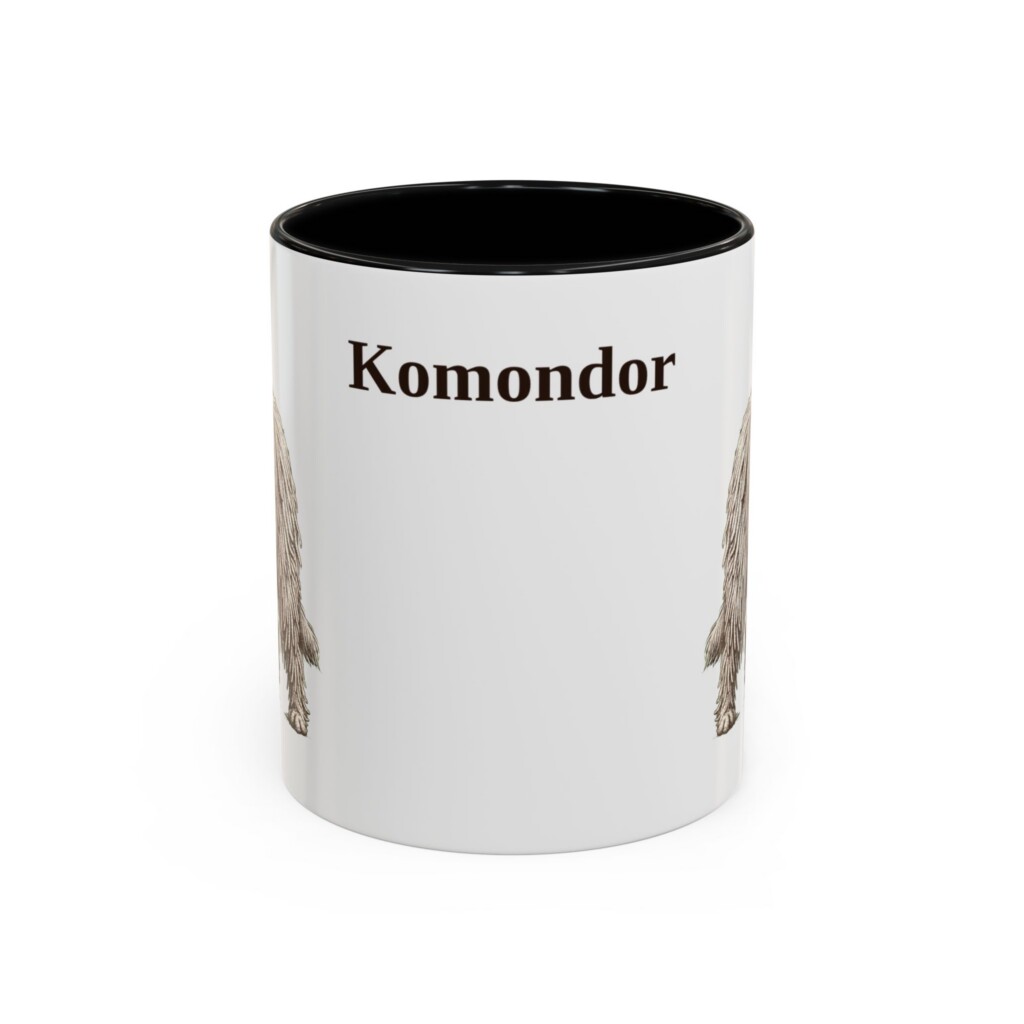 11oz Komondor Mug, Vintage Dog Portrait Coffee Mug, Dog Lover Gift