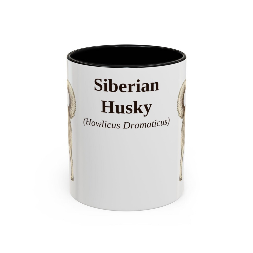 11oz Siberian Husky Latin Mug, Vintage Dog Coffee Mug, Dog Lover Gift