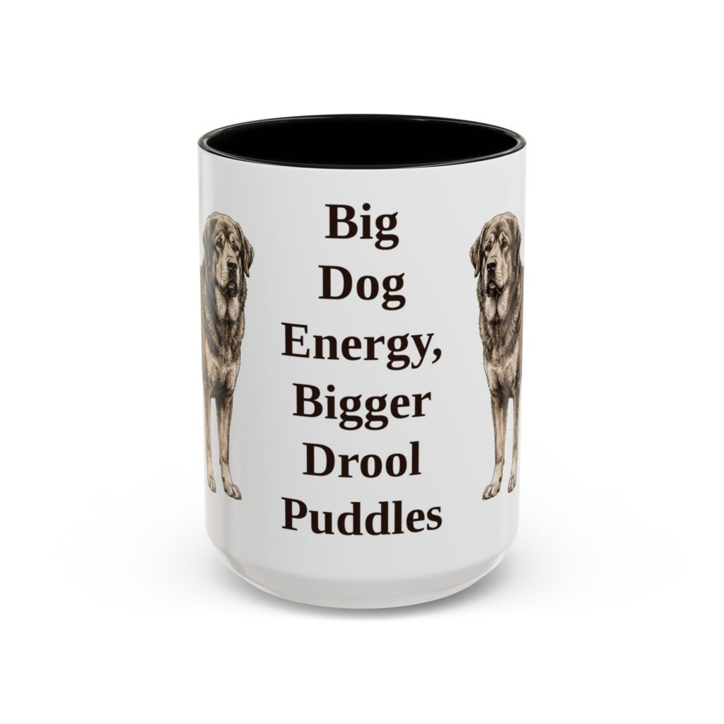 15oz Funny Tibetan Mastiff Mug, Vintage Dog Coffee Mug, Dog Lover Gift