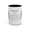 15oz Tibetan Terrier Mug, Illustrated Dog Breed Facts Coffee Mug, Vintage Dog Keepsake Gift