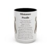15oz Miniature Poodle Mug, Illustrated Dog Breed Facts Coffee Mug, Vintage Dog Keepsake Gift