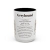 15oz Greyhound Mug, Black, front view