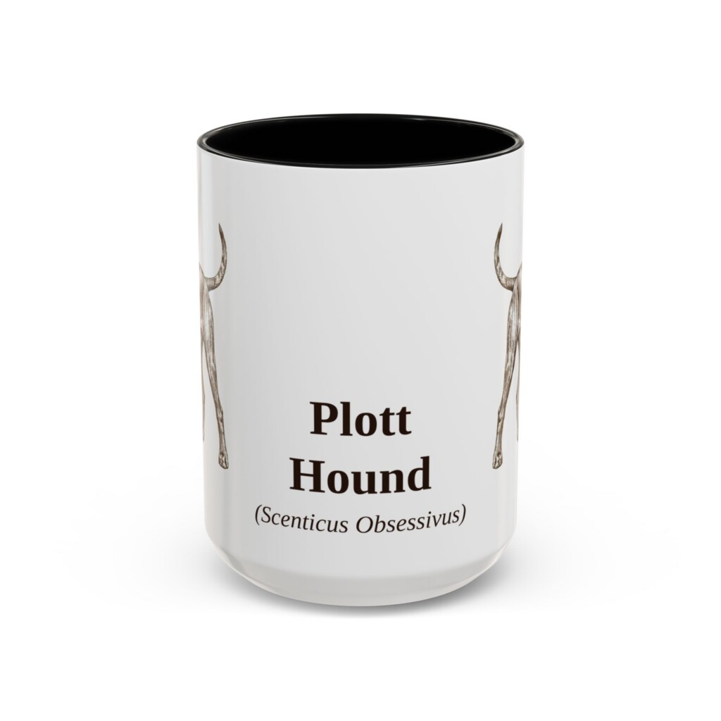 15oz Plott Hound Latin Mug, Vintage Dog Coffee Mug, Dog Lover Gift