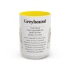 15oz Greyhound Mug, Red, front view