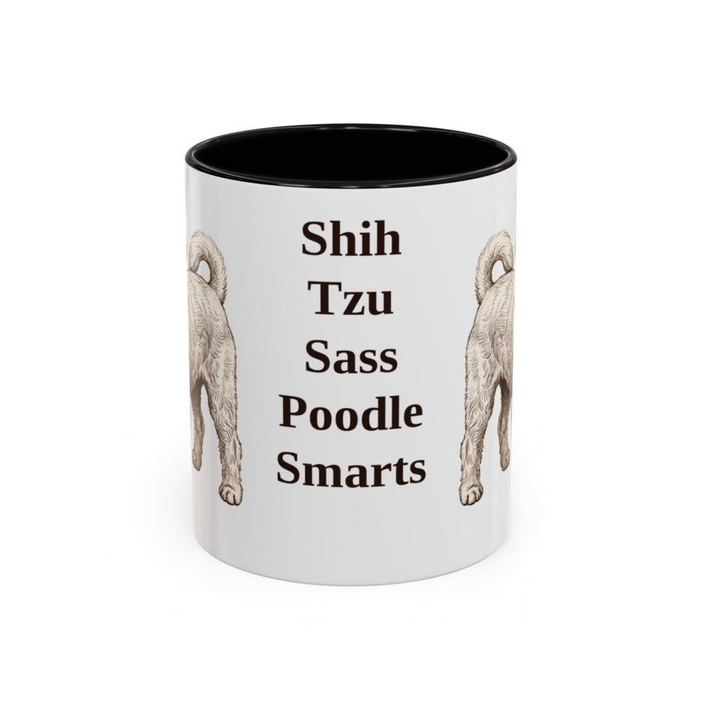 11oz Funny Shih-Poo Mug, Vintage Dog Coffee Mug, Dog Lover Gift