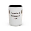 15oz Standard Schnauzer Dog Dad Mug, Vintage Sketch Coffee Mug, Dog Dad Gift