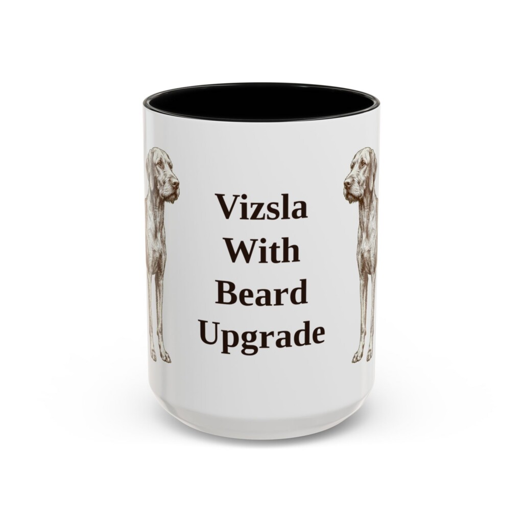 15oz Funny Wirehaired Vizsla Mug, Vintage Dog Coffee Mug, Dog Lover Gift