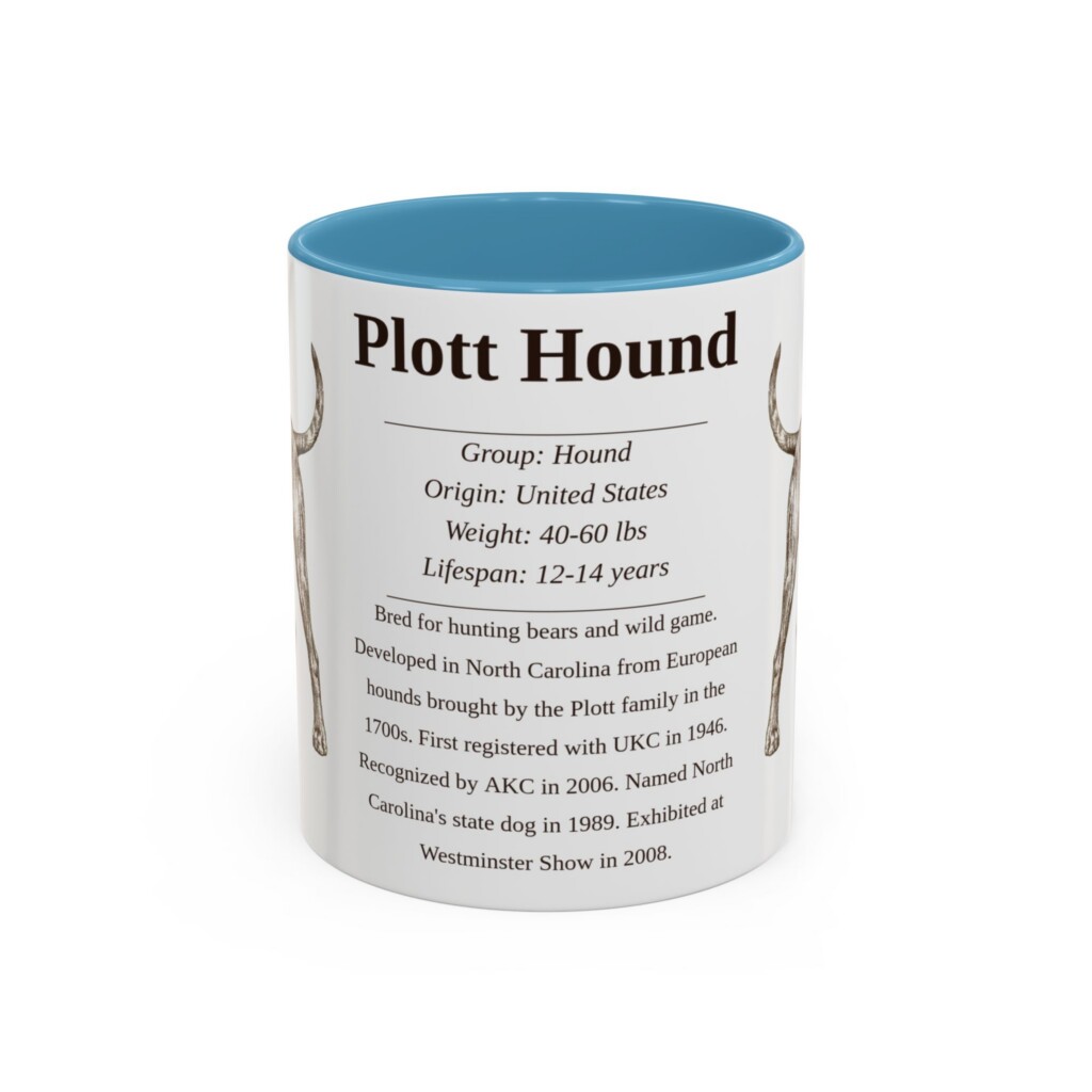 11oz Plott Hound Mug, Orange, front view