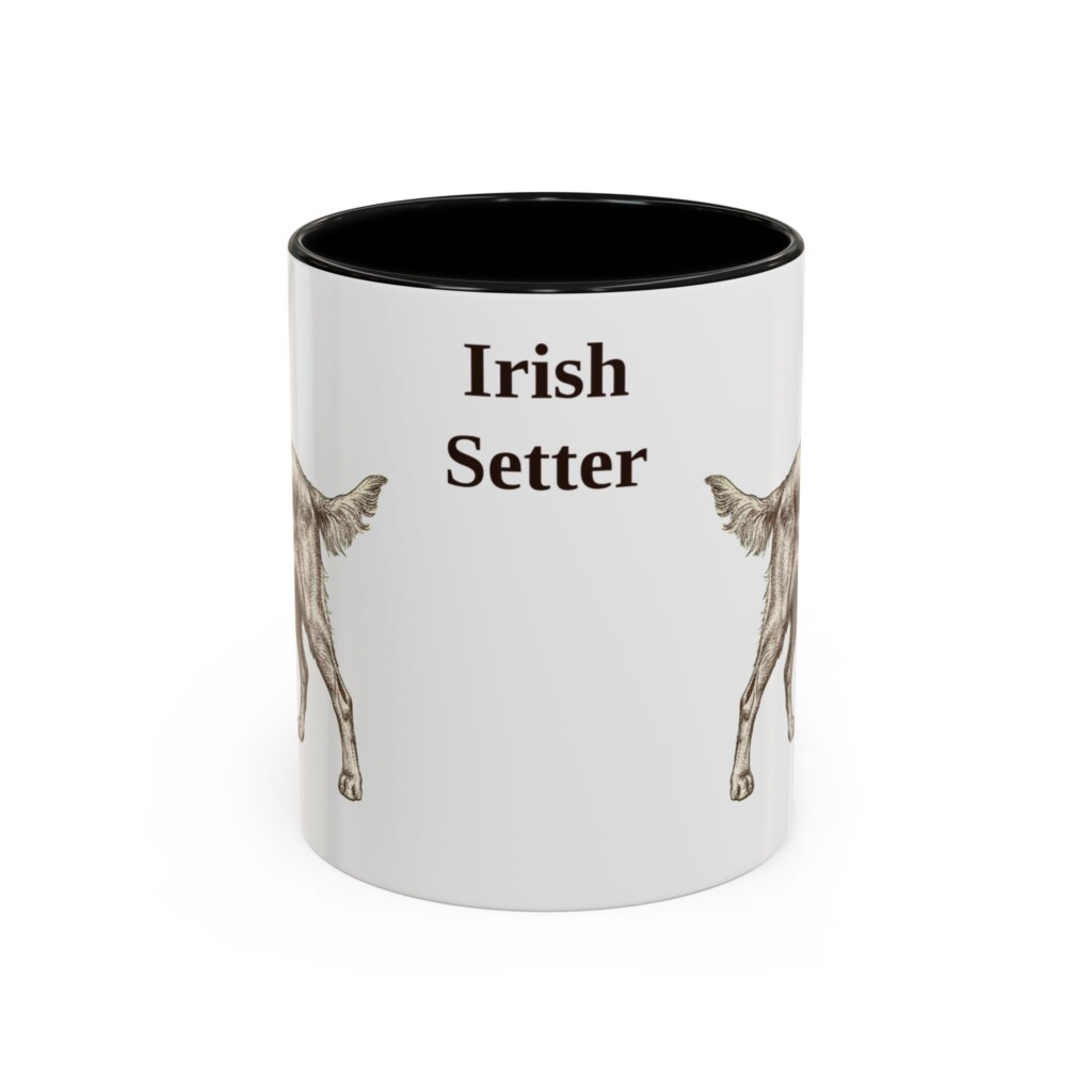 11oz Irish Setter Mug, Vintage Dog Portrait Coffee Mug, Dog Lover Gift