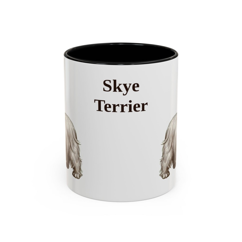 12588865387570851077_2048.jpeg 11oz Skye Terrier Mug, Vintage Dog Portrait Coffee Mug, Dog Lover Gift