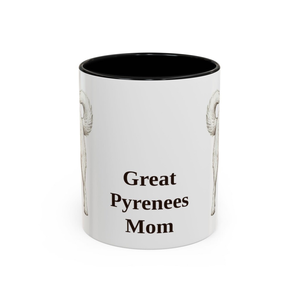 11oz Great Pyrenees Dog Mom Mug, Vintage Sketch Coffee Mug, Dog Mom Gift