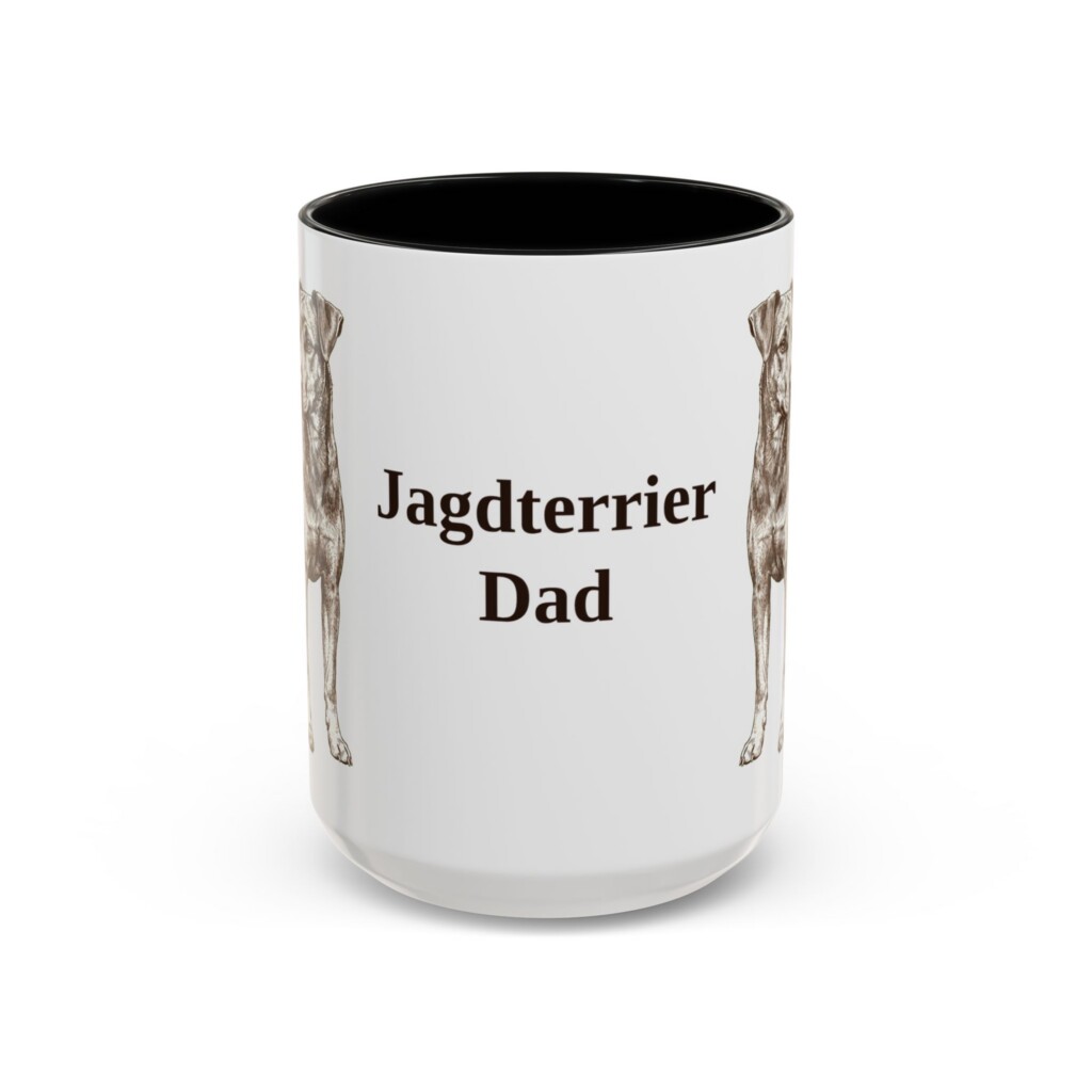 15oz Jagdterrier Dog Dad Mug, Vintage Sketch Coffee Mug, Dog Dad Gift