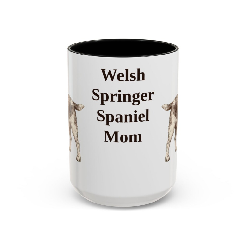15oz Welsh Springer Spaniel Dog Mom Mug, Vintage Sketch Coffee Mug, Dog Mom Gift