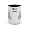15oz Lhasa Apso Mug, Vintage Dog Portrait Coffee Mug, Dog Lover Gift