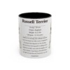 11oz Russell Terrier Mug, Illustrated Dog Breed Facts Coffee Mug, Vintage Dog Keepsake Gift