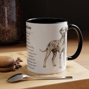 11oz Dalmatian Mug, Black, lifestyle photo