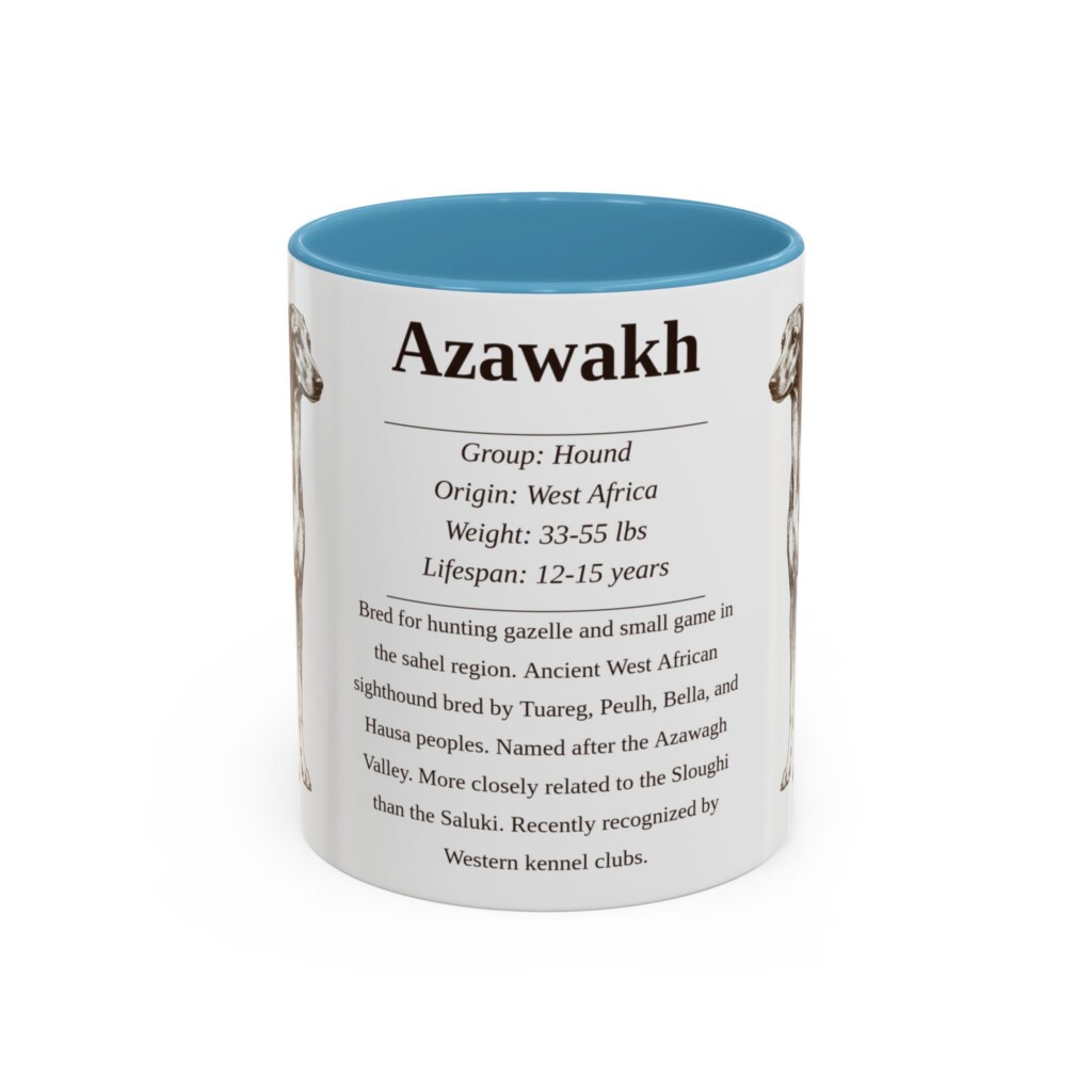 11oz Azawakh Mug, Orange, front view