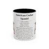 11oz American Cocker Spaniel Mug, Black, front view