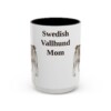 15oz Swedish Vallhund Dog Mom Mug, Vintage Sketch Coffee Mug, Dog Mom Gift
