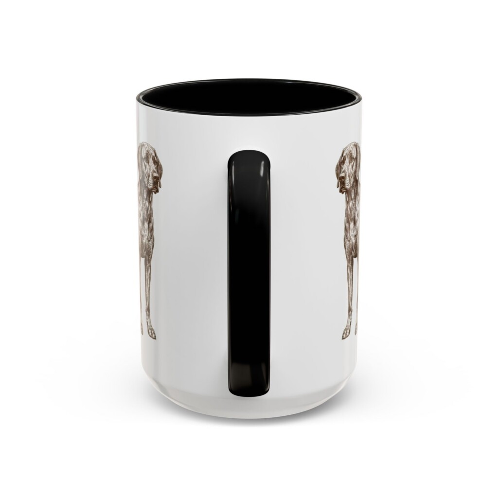 15oz Plott Hound Mug, Black, back view