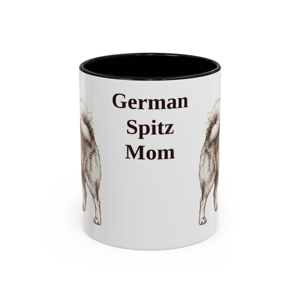 11oz German Spitz Dog Mom Mug, Vintage Sketch Coffee Mug, Dog Mom Gift