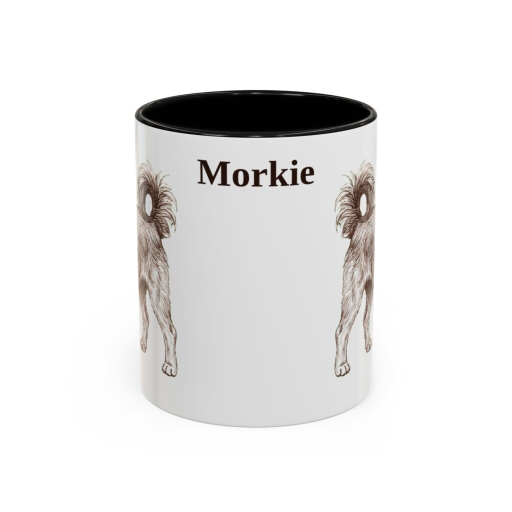 11oz Morkie Mug, Vintage Dog Portrait Coffee Mug, Dog Lover Gift