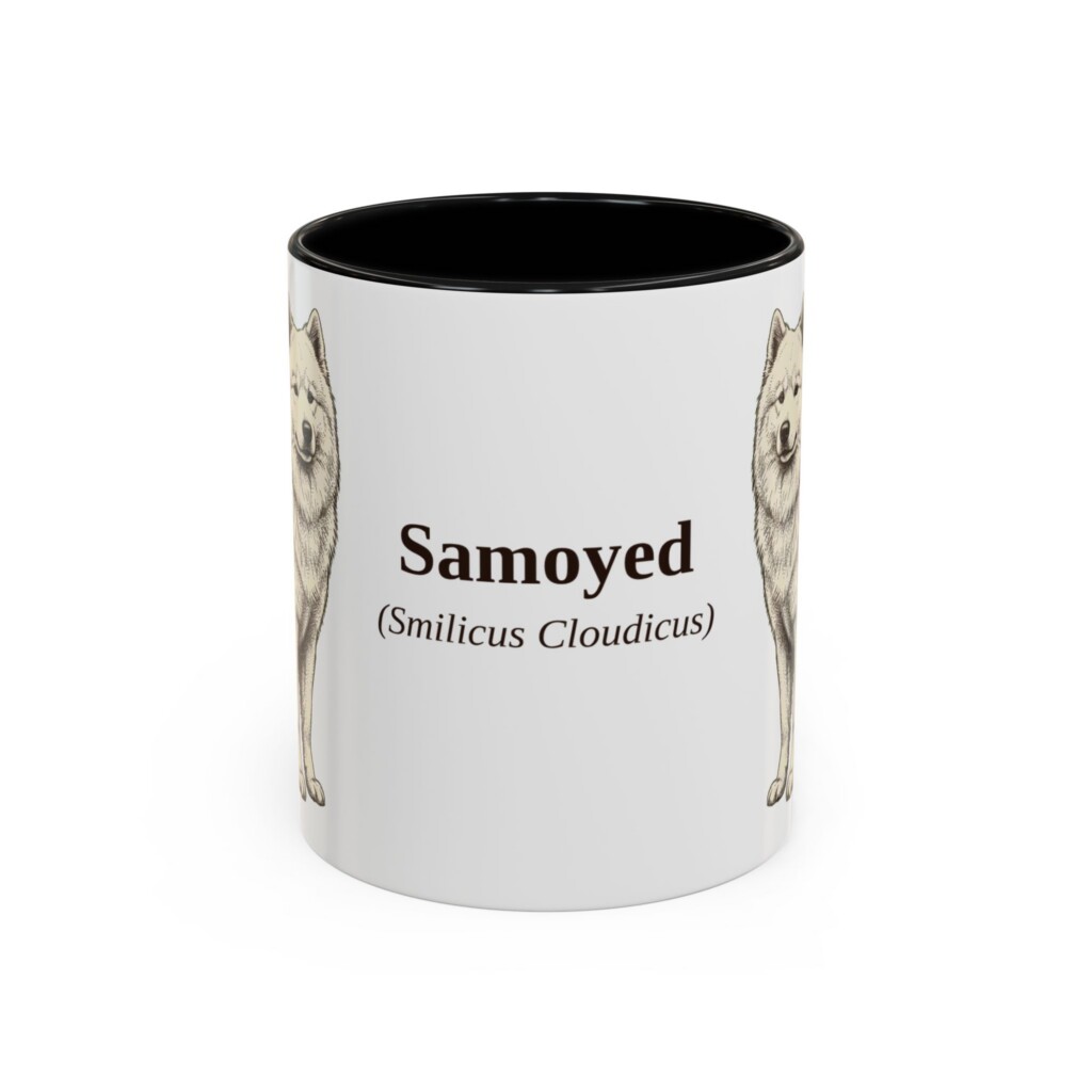 12972928926698040708_2048.jpeg 11oz Samoyed Latin Mug, Vintage Dog Coffee Mug, Dog Lover Gift