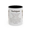 11oz Yorkipoo Mug, Illustrated Dog Breed Facts Coffee Mug, Vintage Dog Keepsake Gift