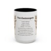 15oz Norrbottenspets Mug, Illustrated Dog Breed Facts Coffee Mug, Vintage Dog Keepsake Gift