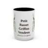 15oz Petit Basset Griffon Vendeen Latin Mug, Vintage Dog Coffee Mug, Dog Lover Gift