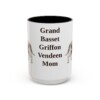 15oz Grand Basset Griffon Vendeen Dog Mom Mug, Vintage Sketch Coffee Mug, Dog Mom Gift