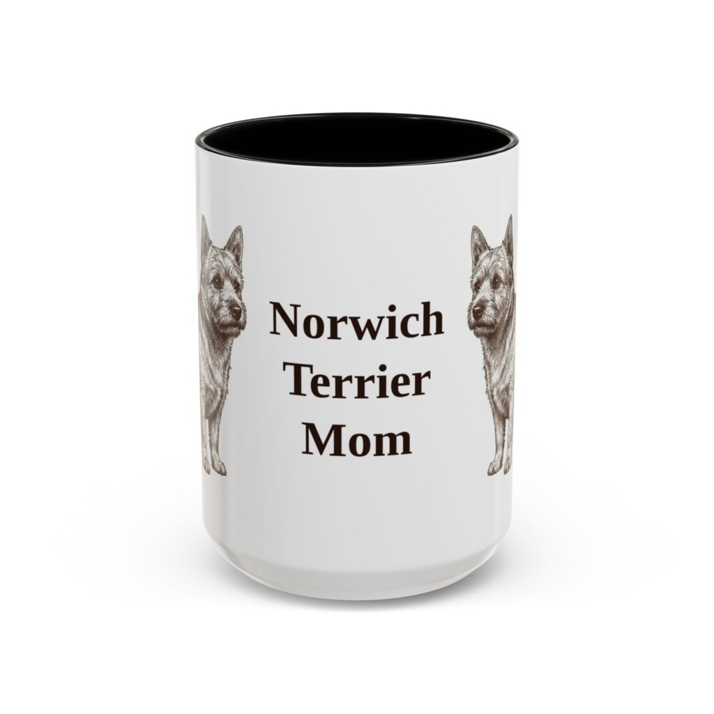 13182577570163056070_2048.jpeg 15oz Norwich Terrier Dog Mom Mug, Vintage Sketch Coffee Mug, Dog Mom Gift