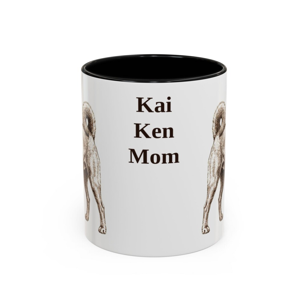 11oz Kai Ken Dog Mom Mug, Vintage Sketch Coffee Mug, Dog Mom Gift