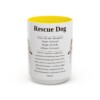 15oz Rescue Dog Mug, Illustrated Dog Breed Facts Coffee Mug, Vintage Dog Keepsake Gift