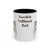 11oz Swedish Vallhund Dog Dad Mug, Vintage Sketch Coffee Mug, Dog Dad Gift