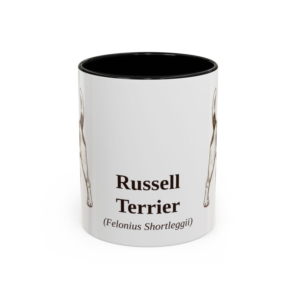 11oz Russell Terrier Latin Mug, Vintage Dog Coffee Mug, Dog Lover Gift