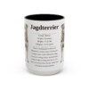 15oz Jagdterrier Mug, Illustrated Dog Breed Facts Coffee Mug, Vintage Dog Keepsake Gift