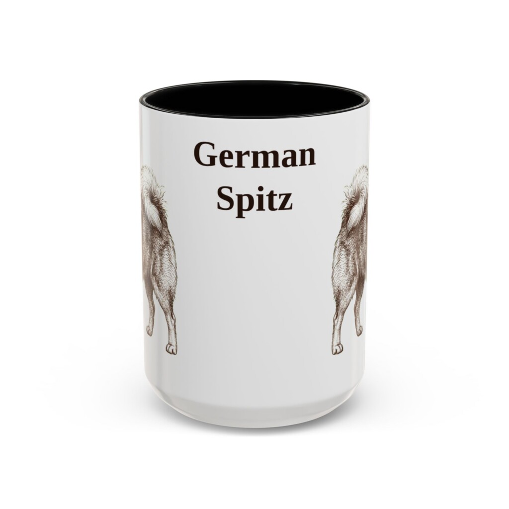 15oz German Spitz Mug, Vintage Dog Portrait Coffee Mug, Dog Lover Gift