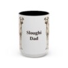 15oz Sloughi Dog Dad Mug, Vintage Sketch Coffee Mug, Dog Dad Gift