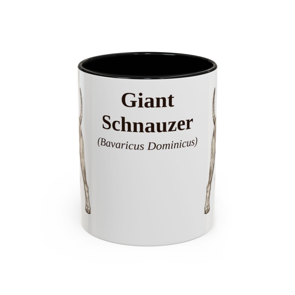 11oz Giant Schnauzer Latin Mug, Vintage Dog Coffee Mug, Dog Lover Gift