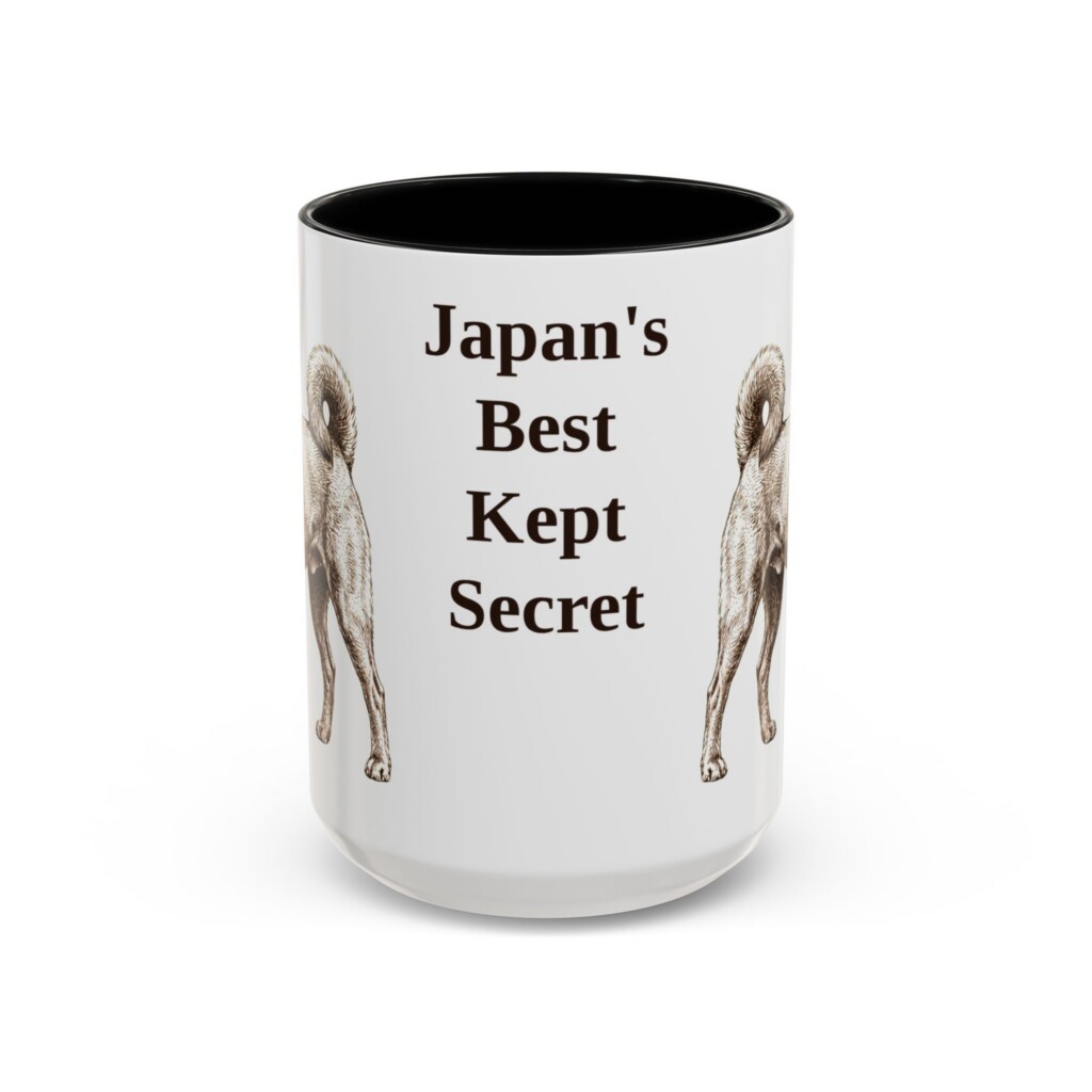 15oz Funny Kai Ken Mug, Vintage Dog Coffee Mug, Dog Lover Gift