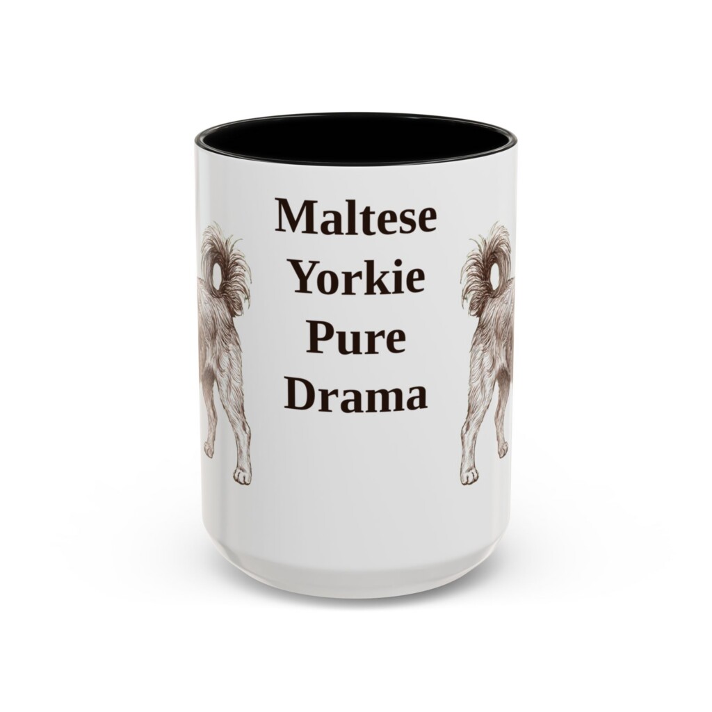 15oz Funny Morkie Mug, Vintage Dog Coffee Mug, Dog Lover Gift