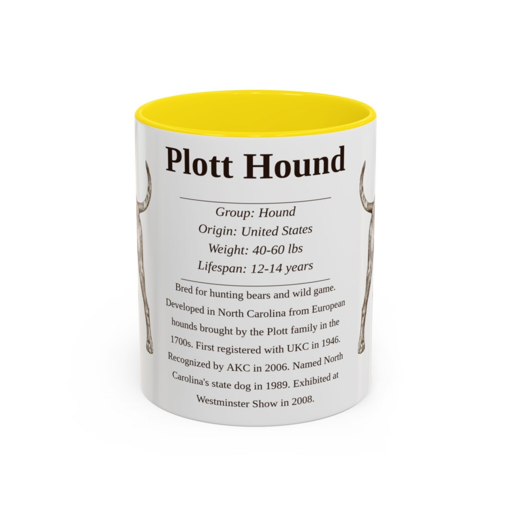 11oz Plott Hound Mug, Red, front view