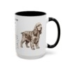 15oz American Cocker Spaniel Mug, Black, right side view